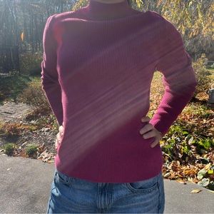 Women's Mock/Turtle Neck Pink Sweater